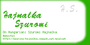 hajnalka szuromi business card